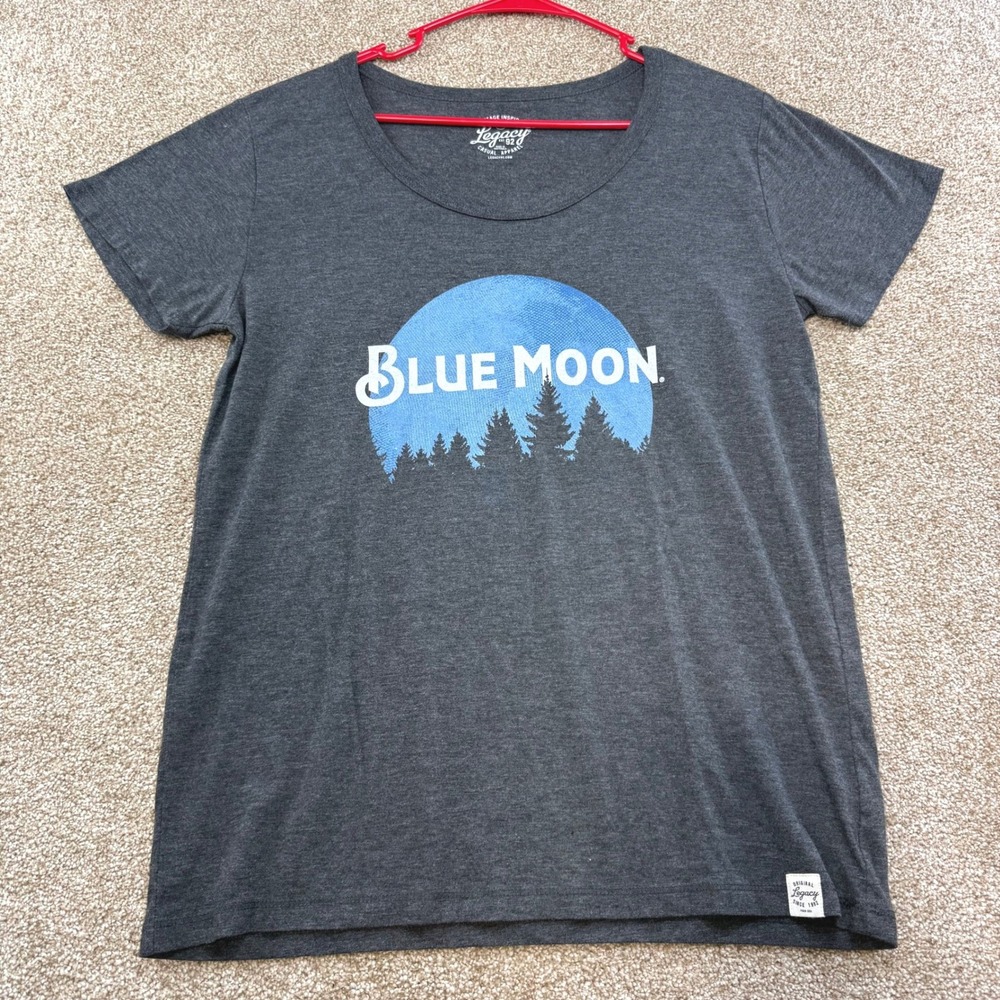Legacy 92 Blue Moon Brewing Co Tee Heather Charcoal XXL Beer Shirt Brewey Craft
